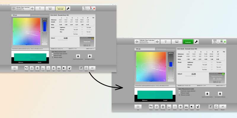 MeasureColor user experience for print quality control