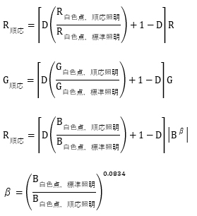 色順応に関する技術説明