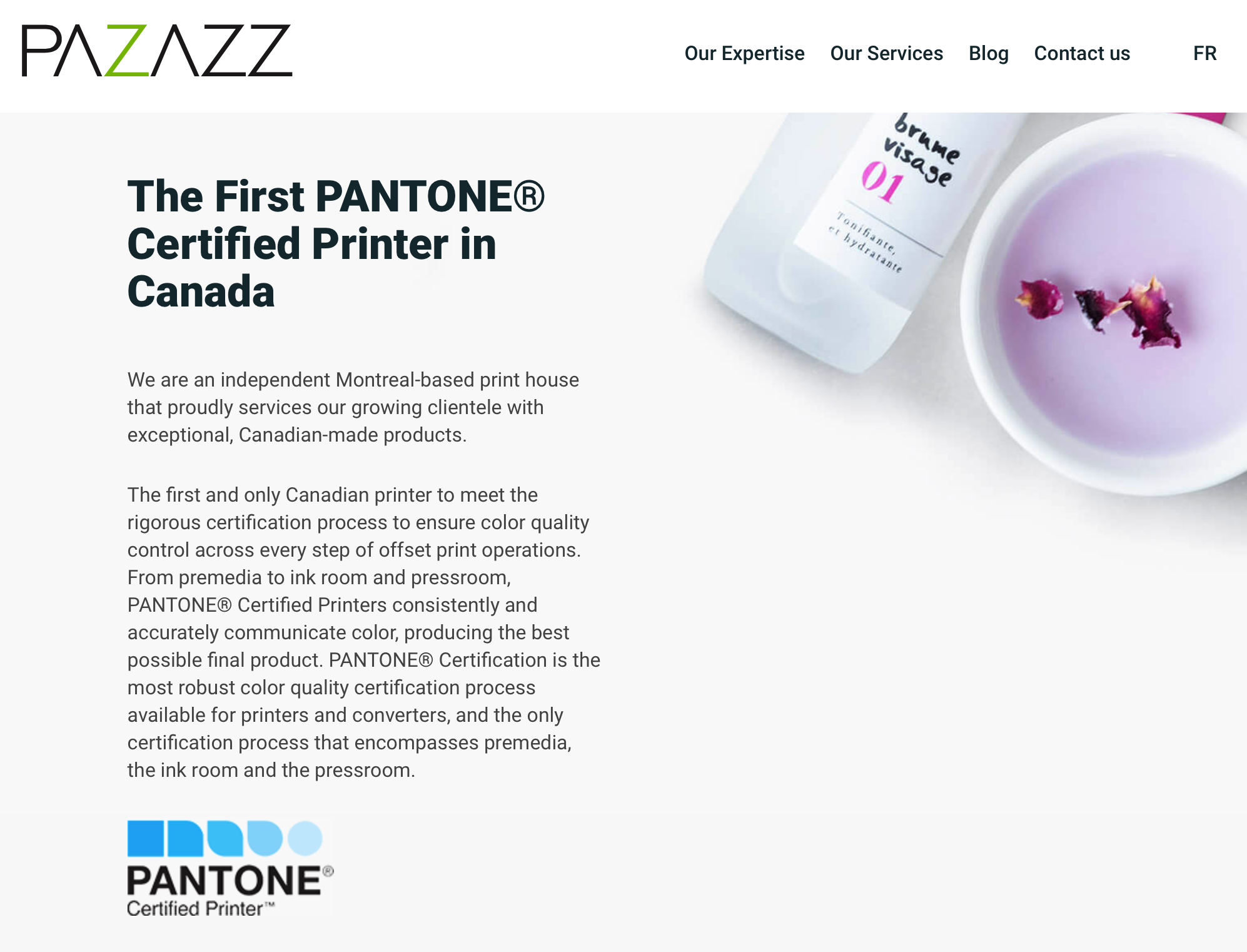 Pazazz Printing Pantone Certified Printer