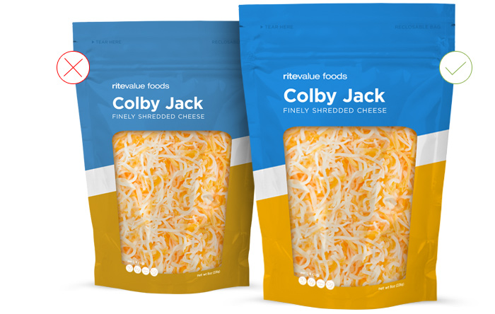 Comparison of products on shelf